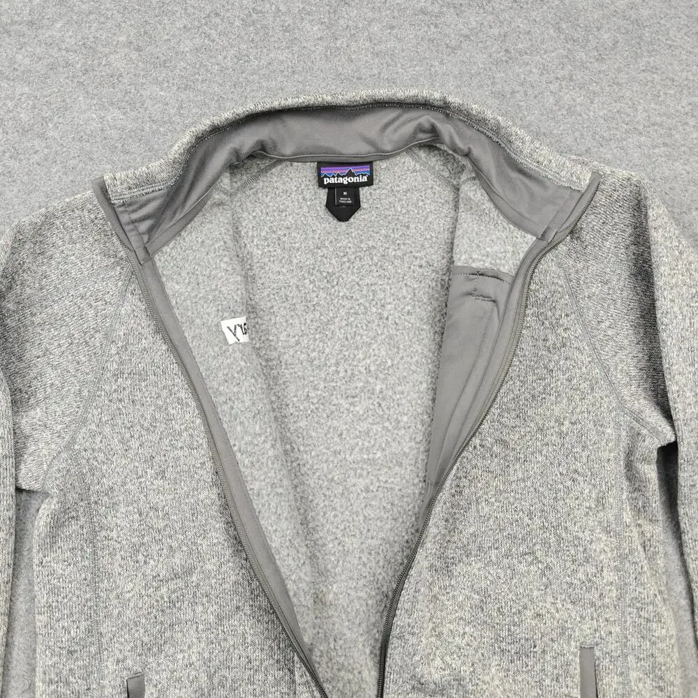 Patagonia Jacket Mens Medium Gray Better Sweater Full Zip Fleece Pockets